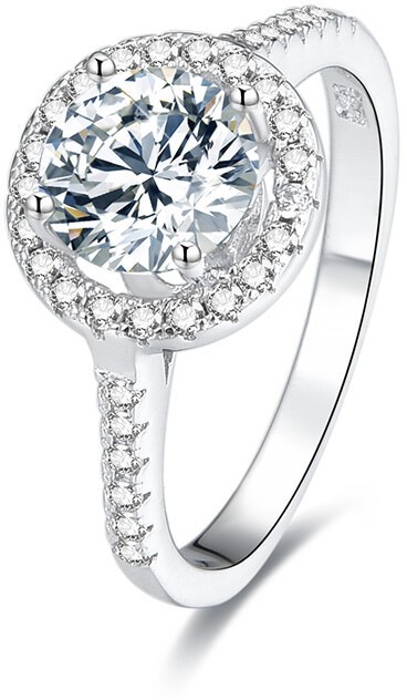 Beneto Stříbrný prsten s krystaly AGG193 58 mm