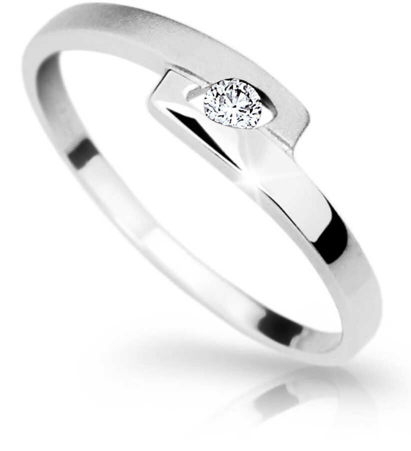 Cutie Diamonds Elegantní prsten z bílého zlata s briliantem DZ6725-1284-00-X-2 54 mm