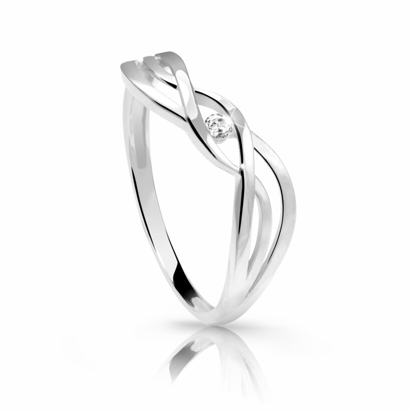 Cutie Diamonds Jemný prsten z bílého zlata s briliantem DZ6712-1843-00-X-2 50 mm