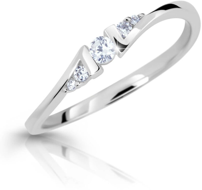 Cutie Diamonds Půvabný prsten z bílého zlata s brilianty DZ6720-3054-00-X-2 59 mm