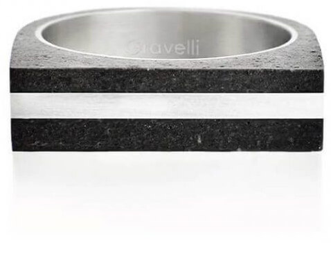 Gravelli Betonový prsten antracitový Stamp Steel GJRUSSA004 63 mm