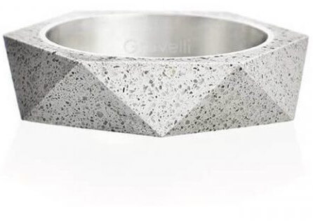 Gravelli Betonový prsten šedý Cubist GJRUSSG005 53 mm