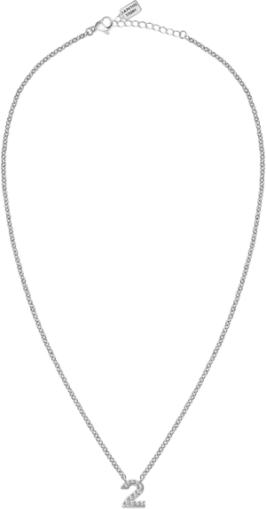 La Petite Story Třpytivý náhrdelník "2" s krystaly LPS10AQK02