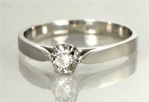 Zásnubní briliantový prsten 0002 + DÁREK ZDARMA