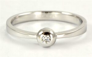 Zásnubní briliantový prsten z bílého zlata 0009 + DÁREK ZDARMA